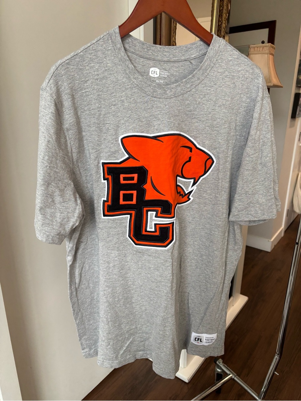 BC Lions Logo Grey Men's T-Shirt